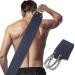 Kireida peeling back scrubber for the shower double-sided back peeling washcloth with handles large body peeling bathroom for thorough cleaning of your body black