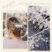 IYOU Bridal Wedding Hair Comb Sliver Sparkly Rhinestones Side comb Shiny Crystal Flower Hair Piece Bride Pearl Leaves Hair Accessories for Women and Girls - Buy Online on GoSupps.com