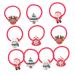FRCOLOR 10 Pairs Christmas Headband Hair Scrunchy Tie Snowman Hair Ties Santa Hair Band Christmas Hair Accessories Women Christmas Kids Hairpiece Kid Hair Tie Elastic Resin Girl Hair Rope