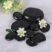 20 Premium Black Basalt Massage Stones - Oval Hot Spa Stones for Relaxation Essential Oils & Pedicure - Buy Online on GoSupps.com