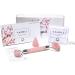 ROSE QUARTZ ROLLER for Face 100% Real Crystal Quartz Anti Aging Facial Skincare Tool Therapy Pink Facial Roller Jade Roller Depuffing Anti-Wrinkle Treatment Facial Beauty Tool DePuffer Massage Akarell