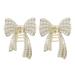 2PCS Bow Hair Claw Clips Delicate Pearl Hair Claw Clamps Metal Hair Accessories for Girl Women Hair DIY Accessory Headwear Hair Claw Jaw Clips