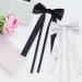Large Hair Bows 2 Pieces Silky Satin Hair Bows Ribbon Hair Barrettes Clip Satin Ribbon Bow for Women Girls Hair Ribbon Bow Clip French Barrette Long Tail Hair Accessories White Black - Buy Online on GoSupps.com