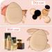 12-Piece Finger Mini Powder Puff Set for Foundation & Concealer - Soft Cosmetic Sponge for Mineral Makeup - Yellow - Buy Online on GoSupps.com