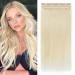 Hair parts real hair clip in extensions real hair 1PC 5Clips thick hair extension 7a human hair soft hair extensions 25cm-65g 60# platinum blonde