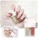 Nude Nail Polish Set 2 in 1 Quick Dry Nude Pink & Silvery Nail Polish set No Need Cure Long Lasting Nail Varnish Natural Chip- resistant DIY Nail Art at Home Gift for Girls & Women