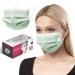 HARD 100 pieces Disposable Face Masks | Made in Germany | Type IIR & CE certified | Breathable Triple Layer - Filtration 99 78% | Elastic Earloops | Mouth Cover - Adults - Green 100 Piece standard size (17 5 cm x 9 5 cm) Green