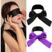 Thinp Satin Eye Mask - 2 Pcs Adjustable Sleep Mask for Adults | Soft Blindfold for Travel & Naps (Black & Purple - Buy Online on GoSupps.com