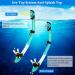 JARDIN Dry Snorkel Set | Panoramic View Anti-Fog Diving Mask | Free Breathing & Adjustable Strap | Professional Snorkeling Gear for Adults | Teal - Buy Online on GoSupps.com