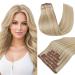 Runature clip real hair extensions ashblond with platinum blond real hair clip in extensions blond real hair clip in hair recovery short hair 30cm 12 inch #18p60 80g 30cm-7PCs #18P60