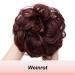 JJStar Big Bun Hair Part with Rubber Band - Curled Hair Tie & Extensions for Messy Buns - Wine Red - Buy Online on GoSupps.com