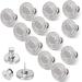 12 Sets Jean Buttons Pins for Jeans, No Sew Jean Buttons for Loose Jeans Pants Button Tightener, Ceryvop Adjustable Buttons for Jeans Too Big Snap Tack Jeans Button Replacement 12Silver letters