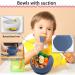 Delven Baby Bowls and Spoons Set | Silicone Toddler Weaning Bowls with Suction | BPA-Free, Non-Slip Cutlery Set | Easy to Clean | Microwavable & Dishwasher Safe | Navy - Buy Online on GoSupps.com