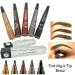 Microblading 2 Pack - Waterproof Fork Tip Eyebrow Pen for Long Lasting Results - Professional Fine Sketch Liquid Eye Brow Pencil in Black*2 - Buy Online on GoSupps.com