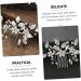 FRCOLOR Bridal Hair Accessories Bridal Headpieces for Wedding Hair Accessories for Prom Diamond Hair Accessories Silver Clips for Hair Wedding Pearls Hair Comb Floral Hair Clip Zinc Alloy - Buy Online on GoSupps.com