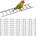 Kigeli 6 Pcs Step Ladder for Bird Bird Toys Ladder Hanging Bird Ladder Parrot Step Ladders Cage Hanging Bird Climbing Toys for Parakeets Parrots Cockatoo and Lovebirds (Stainless Steel 1 Size) Stainless Steel One Size