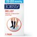 JOBST Relief Knee High Compression Socks - 15-20 mmHg Unisex Open Toe - Comfortable Black - Petite Large Full Calf - Shop Internationally - Buy Online on GoSupps.com
