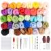 Needle Felting Kit - 40 Colors Wool Roving Set for Beginners | Felting Tool and Foam Mat Included - DIY Arts and Crafts Supplies - Buy Online on GoSupps.com