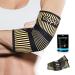 Lusenone 2 Pack Copper Tennis Elbow Brace for Women/Men - Elbow Compression Sleeve Support for Tendonitis and Tennis Elbow Golfers Elbow Arthritis Bursitis Weightlifting Pain Relief M Copper-Black