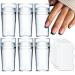 6 Pcs French Tip Nail Art Stamper Clear Silicone Nail Stamp Jelly with Nail Scrapers and Replaceable Stamper Heads Soft Nail Stamping Kit DIY Nail Art Tools for Women Christmas Gifl
