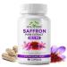 Saffron Supplements for Mood Energy & Vision Support 88.5mg Pure Saffron Extract Capsules Focus Eye & Stress Relief Support for Women & Men Vegan Non-GMO 90 Veggie Capsules (3 Month Supply)