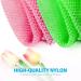 UJFQBH 2-Piece African Net Sponge Set - Exfoliating Shower Body Scrubber for Smooth Skin - Pink & Green - Buy Online on GoSupps.com