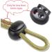 DYZD Plastic Cord Lock End Toggle Double Hole Spring Stopper Fastener Slider - Black 10 PCS - Buy Online on GoSupps.com