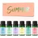 Summer Fragrance Oil, MitFlor Premium Scented Oils for Diffuser, Soap & Candle Making Scents, Summer Aromatherapy Essential Oils Gift Set, Ocean, Midsummer Night, Pineapple and More, 6x10ml 0.33 Fl Oz (Pack of 6)