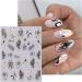 JMEOWIO 6 Sheets 3D Embossed Spring Flower Nail Art Stickers Decals Self-Adhesive 5D Colorful Summer Floral Nail Supplies Nail Art Design Decoration Accessories - Buy Online on GoSupps.com