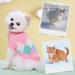 Lynine Knitted Dog Sweater - Comfortable & Soft Winter Apparel for Small Dogs & Cats - Striped Design Warm Pink Sweater (Size M) - Buy Online on GoSupps.com