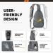 Skysper Waterproof Crossbody Sling Bag for Men - Small Shoulder Backpack for Hiking & Outdoor Trips - UrbanX7 Dark Gray - Buy Online on GoSupps.com