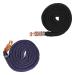 Marengos - Leading knitting with panic hooks Modern Ros 200 cm |Keeping line made of 100% polyester |Completely braided horse knit |Connection trick with rose gold fittings |in black