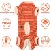 Shop Cozy XS Orange-White Strip Dog Pajamas - Soft Cotton 4-Leg Jumpsuit for Male & Female Pets - Buy Online on GoSupps.com