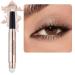Enfuntins Shimmer Cream Eyeshadow Stick  Eye Brightener Stick Glitter Eyeshadow Crayon Pencil with Soft Smudger  Long Lasting Waterproof Highlighter Eye Shadow Makeup (02 Light Gold Shimmer)
