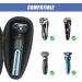 Skycase 2-Piece Hard Travel Suitcases for Men's Razors - Compatible with Braun Series 3/5/7/9 - Durable Protection & Storage Solution (L) Black - Buy Online on GoSupps.com