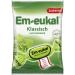 EM-eukal coughing candy classic sugar-free & lactose-free lollipops with eucalyptus oil & menthol without sugar-large pack of 10x75g classic 75 g (10 Pack)