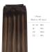 Buy 50cm 100g Balayage Dark Brown to Chestnut Brown Real Hair Extensions - Sew In Weft - Premium Quality Tresses - Buy Online on GoSupps.com