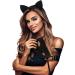 FRCOLOR Cat Ears Headband and Cat Eye Mask Leopard Black Halloween Make Up Cosplay Party Favors for Adults Kids - Buy Online on GoSupps.com