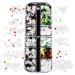 12 Grid Snowflake Nail Sequins Art Holographic Christmas Nail Jewelry Decoration