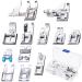 12 Pieces Sewing Machine Presser Foot Set Sewing Machine Spare Parts Accessories Multifunctional Sewing Foot Presser for Most Sewing Machines