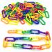 JIALEEY 100 Piece Plastic C-Clips Hooks Chain Links Rainbow C-Links for Children's Learning Toys and Pet Bird Cage - Fun and Durable! - Buy Online on GoSupps.com