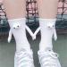 Zemibor Magnetic Hand Holding Couple Socks - Funny 3D Doll Design in White+Black - Buy Online on GoSupps.com