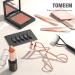 Professional Eyelash Curler with Comb & Refill Pads - Rose Gold | TOMEEM Volumizing Lash Lift Kit for Home & Travel - Buy Online on GoSupps.com