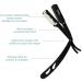 Tecto Premium Quality Matte Black Straight Cut Throat Razor for Moustache & Beard Shaving - Single Blade Professional Barber Razor with Travel Pouch - Buy Online on GoSupps.com