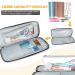 Katech Knitting Needles Case - Portable Travel Crochet Hooks Storage Bag with Transparent Pocket - Grey - Buy Online on GoSupps.com