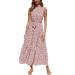 WJANYHN Spring and Summer Fashion Women's Halter Neck Polka Dot Print Lace Dress Long Skirt