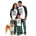 IFFEI Christmas Pyjamas Matching Family Pajamas Sets Xmas Pjs Letter Print Tops and Plaid Pants Sleepwear Nightwear for Women Men Kids Baby Pet Men L Green/Letter