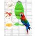 QWORK 2Pcs Parrot Cuttlebone Holder with Perch Stand Bird Feeder Station for Bird Food Supplies Vegetable Fruit Container - Buy Online on GoSupps.com