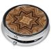 Bohemian Yellow Portable Metal Pill Box - Round Mini 3-Compartment Travel-Friendly Design for Small Pills - Buy Online on GoSupps.com