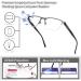 Premium Half Rim Reading Glasses for Men - Blue Light Blocking UV400 Eyeglasses Magnifier - Black Blue (150.0x - Buy Online on GoSupps.com